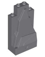 Lego (USED) ~ ORIGINAL NINJAGO LEGO 4513326 - 47847 - Rock Panel 2 x 4 x 6 USED DARK BLUEISH GRAY