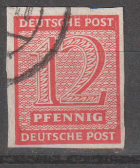 RUSSIAN ZONE 1945 Value Stamp RD4 ULH