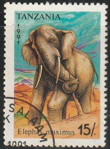 TANZANIA 1991 Elephants VFU SG 1074