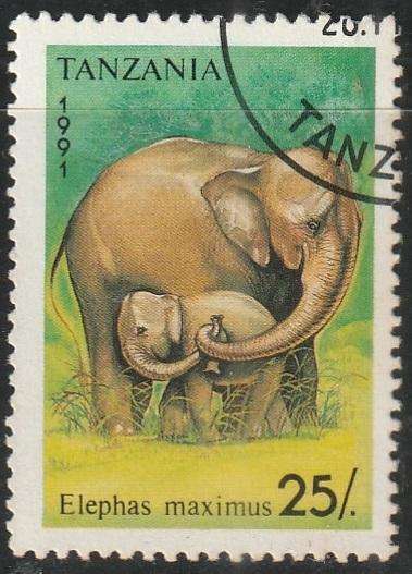 TANZANIA 1991 Elephants VFU SG 1076