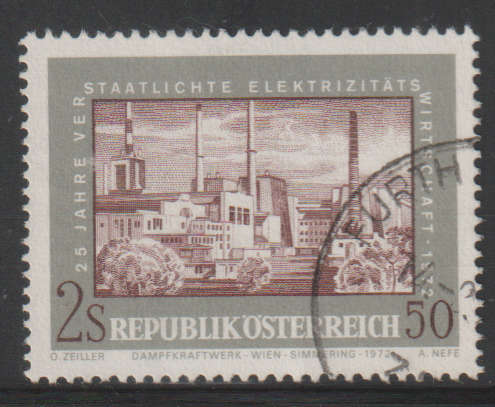 AUSTRIA 1972 The 25th Anniversary of Nationalized Electricity UNH SG 1640