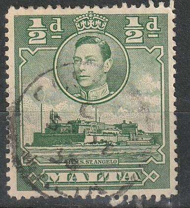 MALTA 1938 King George VI and Local Motifs ULH SG 218