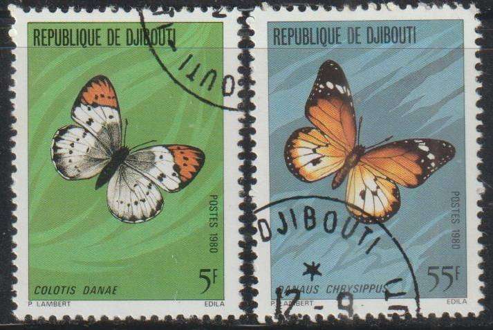 DJIBOUTI 1980 Butterflies CTO SG 780/1