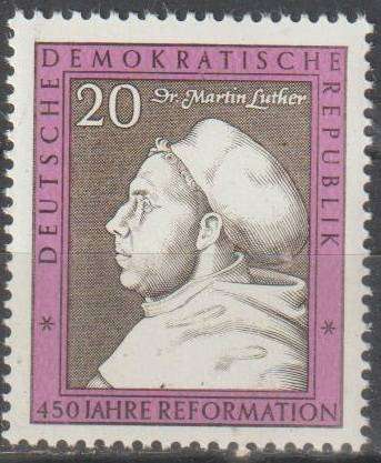 DDR 1967 The 450th Anniversary of the Reformation UMM SG E1037