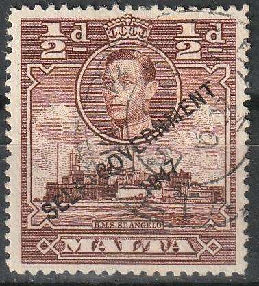 MALTA 1948 King George VI and Local Motifs Overprinted "SELF-GOVERNMENT - 1947" ULH SG 235