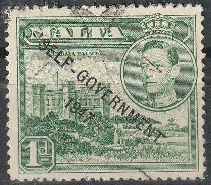 MALTA 1948 King George VI and Local Motifs Overprinted "SELF-GOVERNMENT - 1947" ULH SG 236