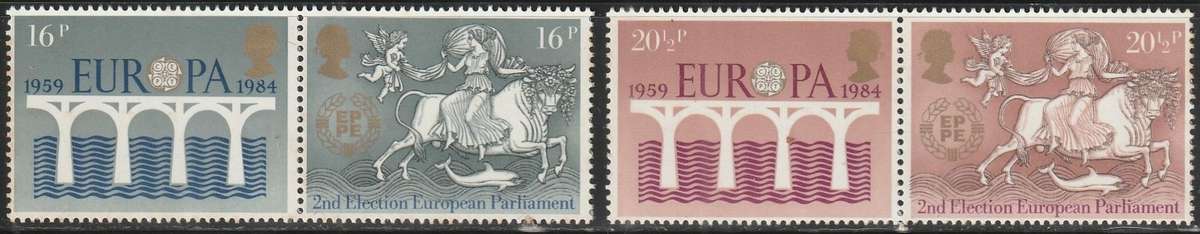 GB 1984 EUROPA Stamps - The 25th Anniversary of CEPT and the 2nd Election of the EuropeUMM SG 1249-2