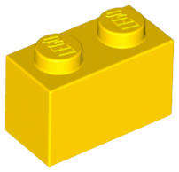 LEGO USED Brick 1 x 2 YELLOW