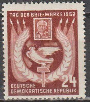 DDR 1952 The Day of Stamps MM SG E81