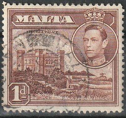 MALTA 1938 King George VI and Local Motifs VFU SG 219