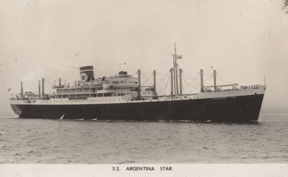 SHIPS OF THE WORLD POST CARDS ARGENTINA STAR