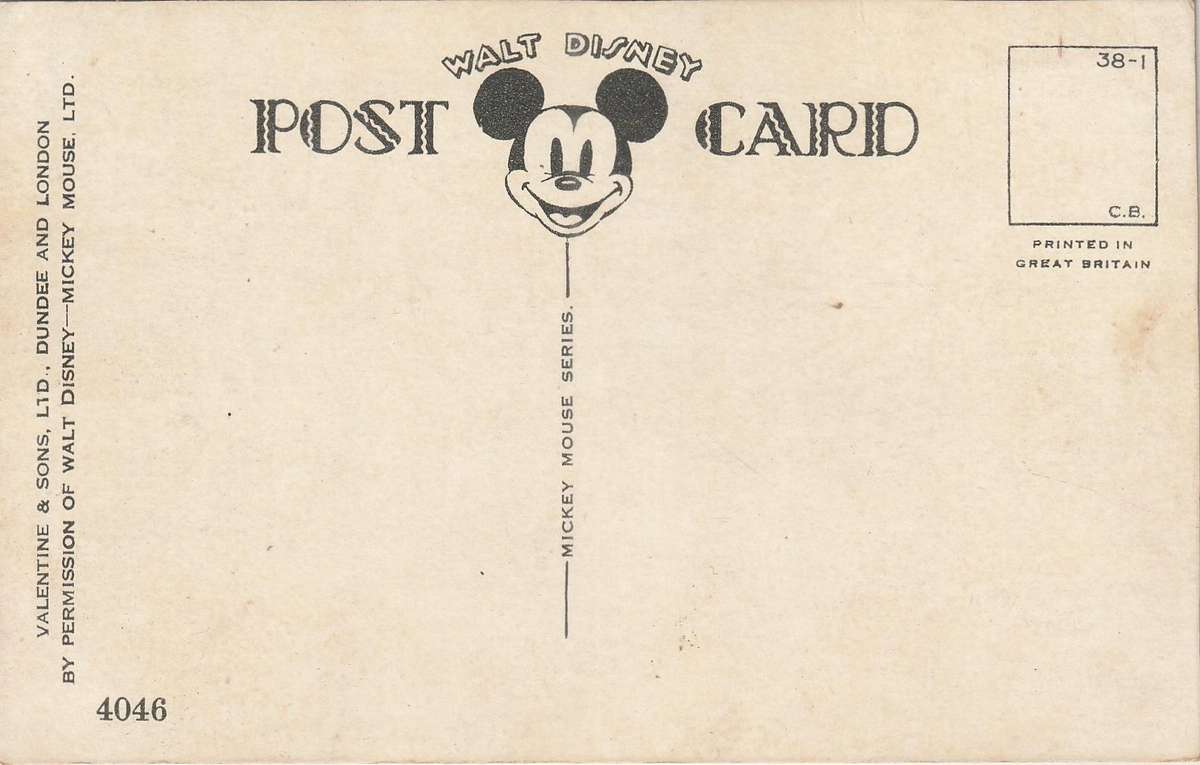 MINT WALT DISNEY POST CARD