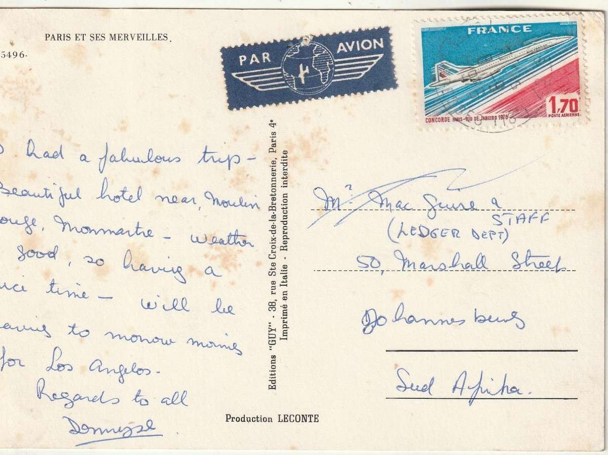 USED POST CARD FRANCE