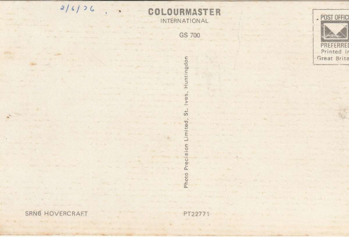 MINT POST CARD HOVERCRAFT SRN6