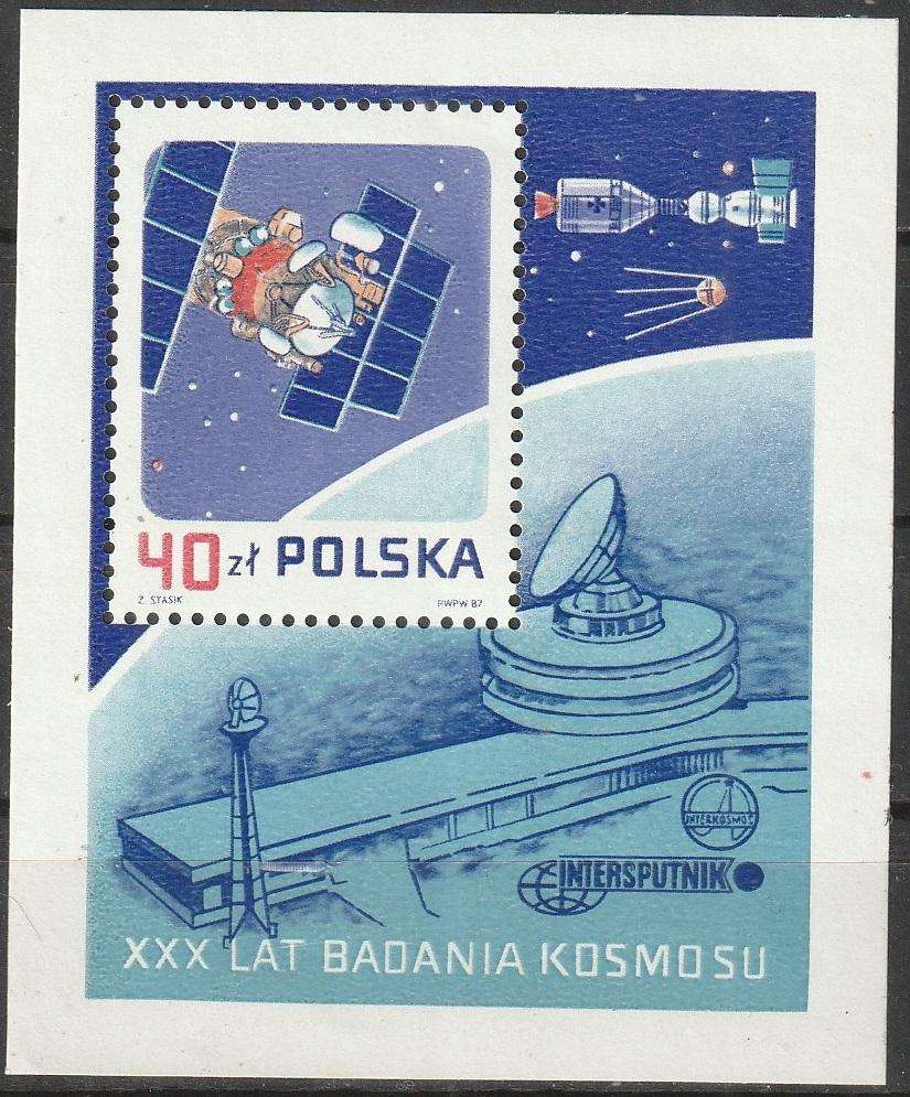 POLAND 1987 The 30th Anniversary of Space Exploration UMM SG 3135
