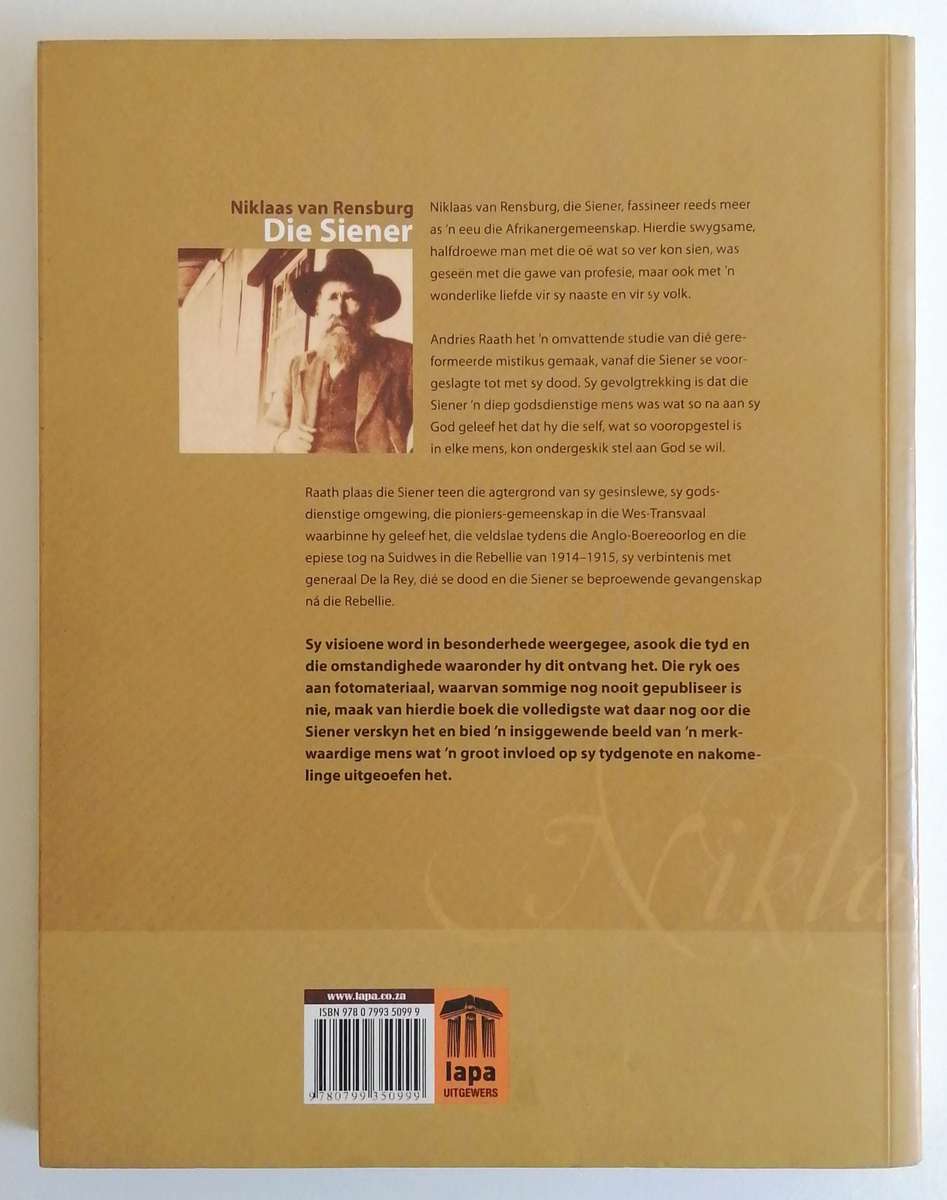 Niklaas van Rensburg - Die Siener, deur prof AWG Raath