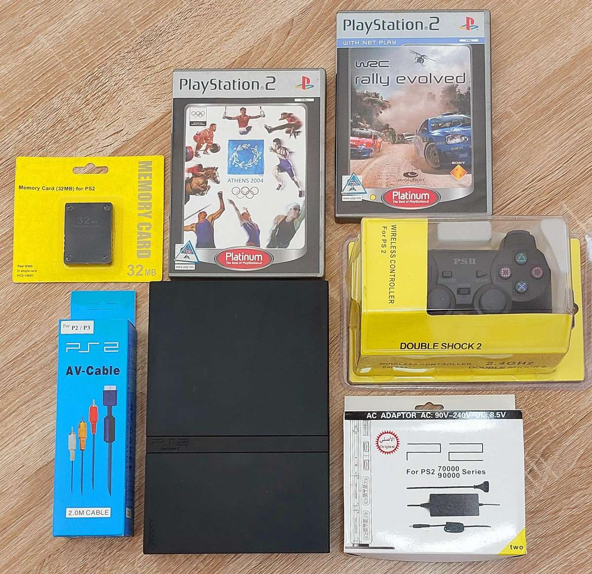 Playstation 2 Complete Bundle + 2 Games - Ready to Play