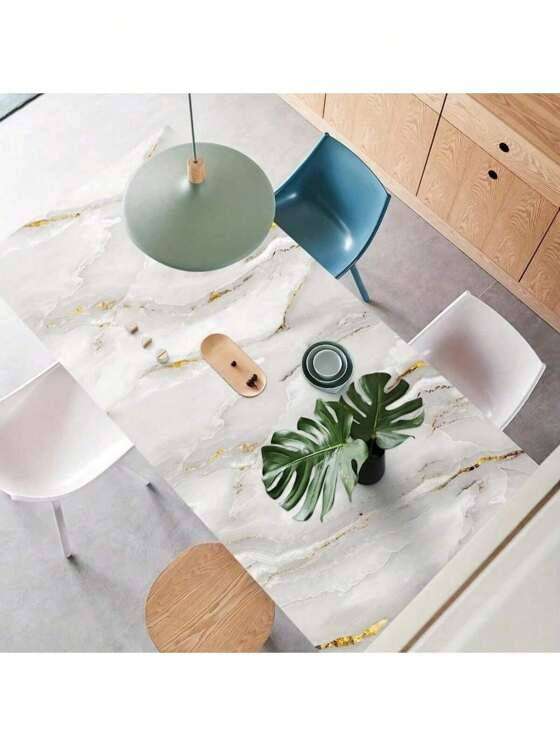 3m x 1.2m Marble Wallpaper(White & Gold(thin))2.5mm thick