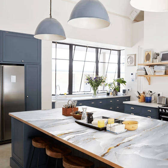 3m x 1.2m Marble Wallpaper(White & Gold(thin))2.5mm thick