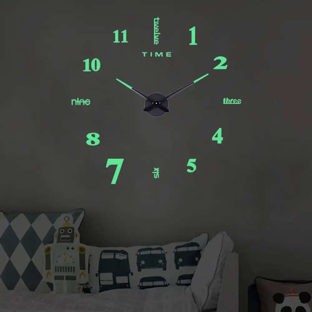 3D DIY Luminous Wall Clock(Numbers & Letters)