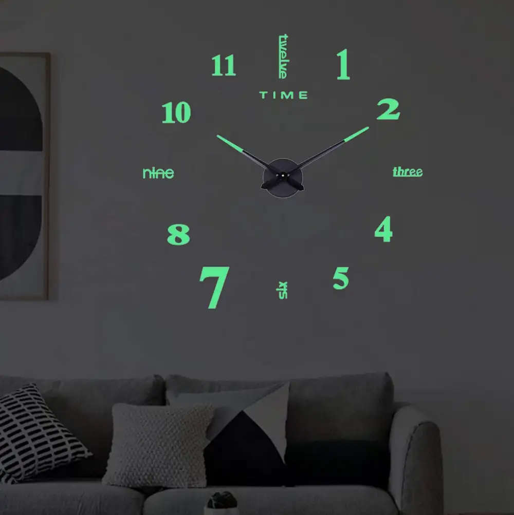 3D DIY Luminous Wall Clock(Numbers & Letters)