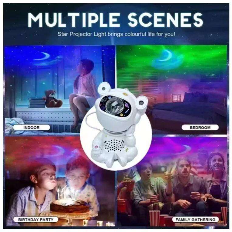 Sitting Astronaut Projection Bluetooth Speaker Light
