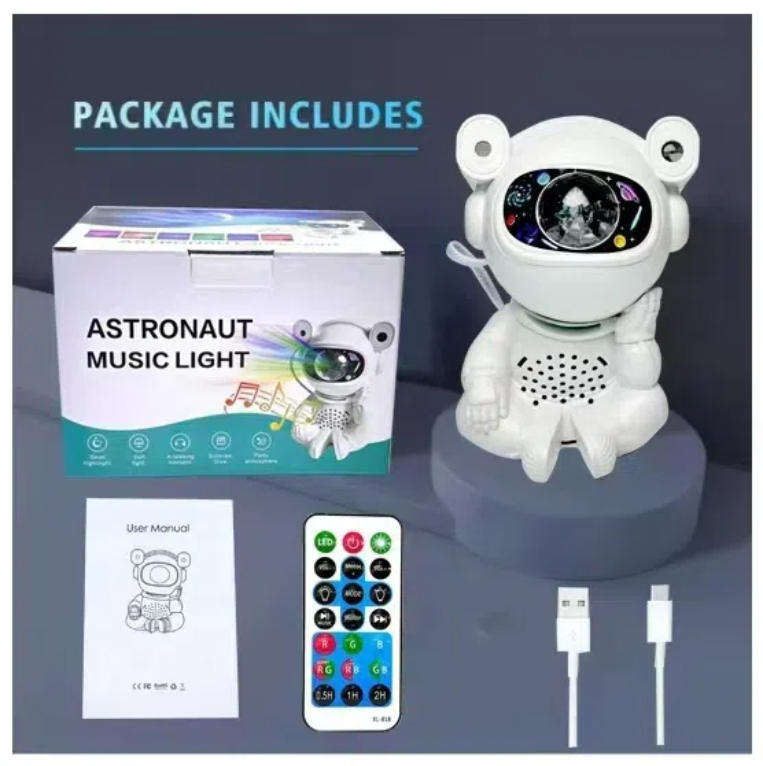 Sitting Astronaut Projection Bluetooth Speaker Light