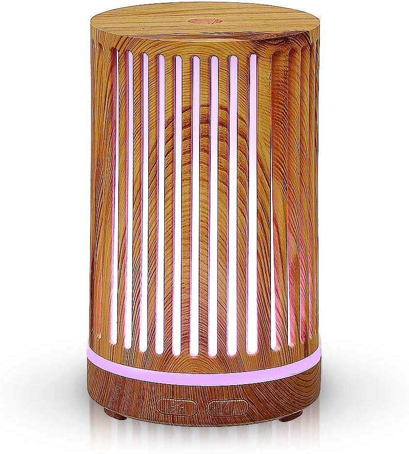 200ml Woodgrain 7 Colour Aroma Humidifier