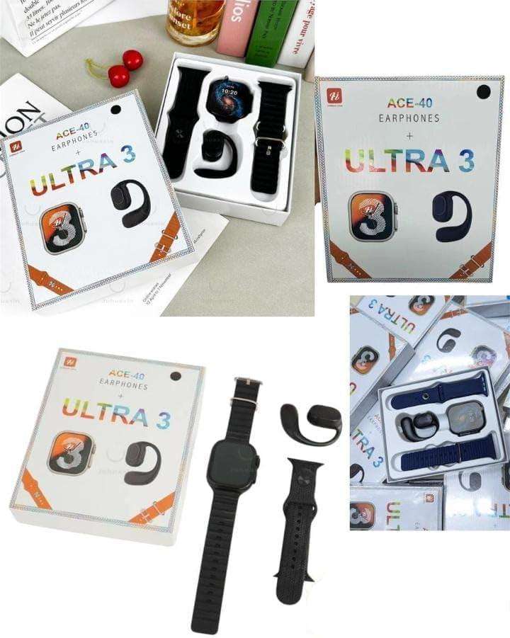 Ultra 3 Smart Watch and Earpod Combo
