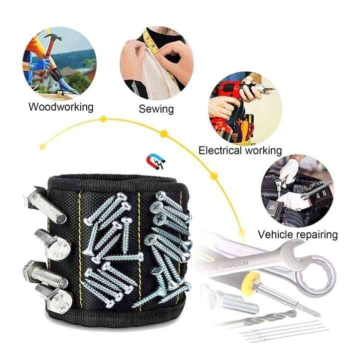 Magnetic Wrist Band For Tools