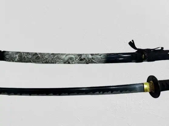 CHOSE BETWEEN 2 OPTIONS - WHITE / BLACK DRAGON SAMURAI KATANA - FULL TANG