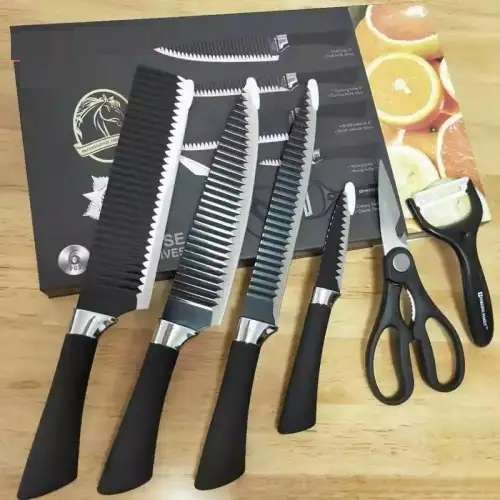 High Quality 6PCS Non Stick Multi Purpose Knife Set