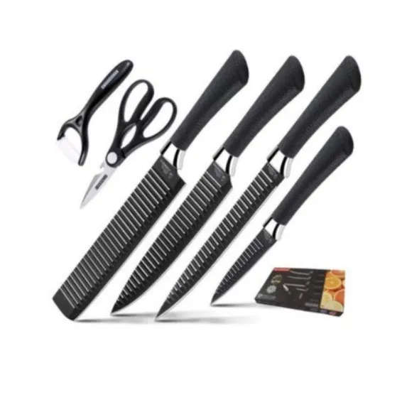 High Quality 6PCS Non Stick Multi Purpose Knife Set