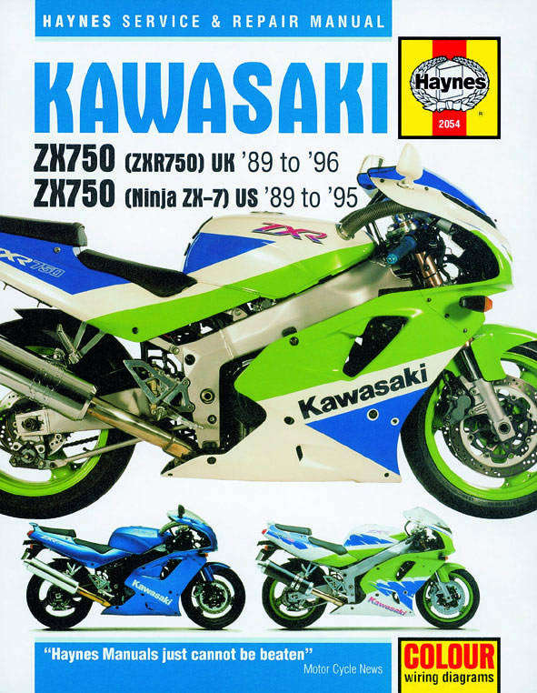 Kawasaki ZX750 (ZXR750) & ZX750 (Ninja ZX-7) Repair Manual 1989-1996 (Haynes 2054)