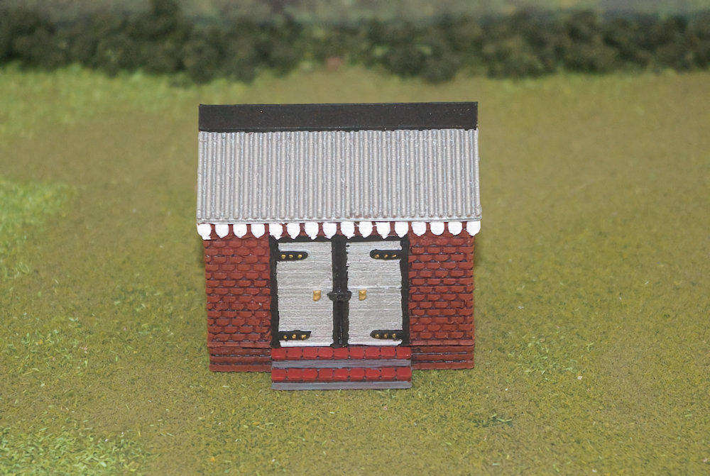 1:87 Scale - Storage Shed - Brick - Brick Base