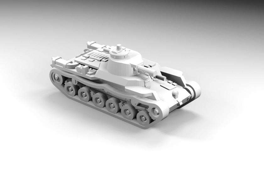 1:160 Scale - Chi-Ha - Vents Open - With No Aerial Turret