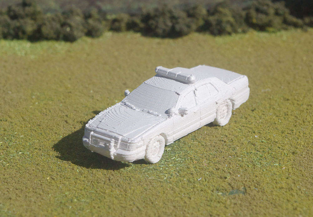1/87 Scale - Crown Vic - Police (Filament Print)