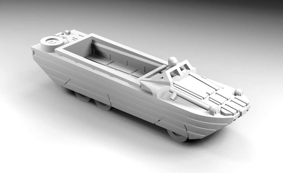 1:200 Scale - DUKW - Open Top - Closed Wheel