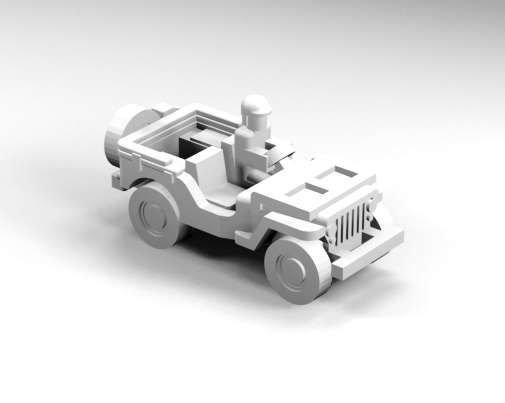 1:160 Scale - Jeep - Open