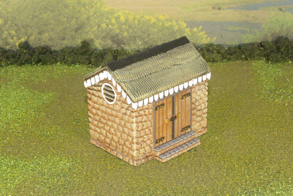 1:56 Scale - Storage Shed - Stone - Stone Base