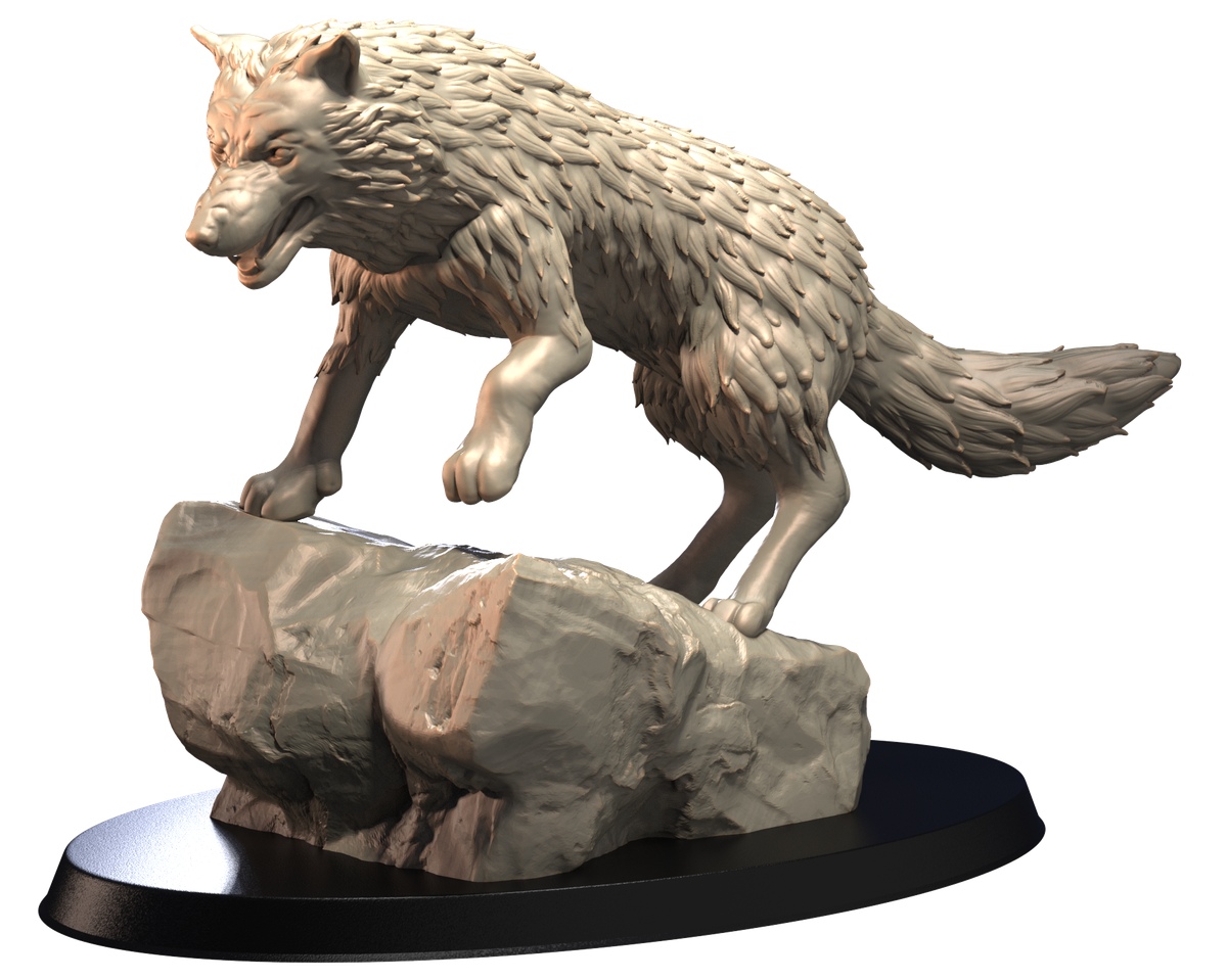 Animals Set 4 - 1/87 Scale - Wolf V1 (5 Pack)