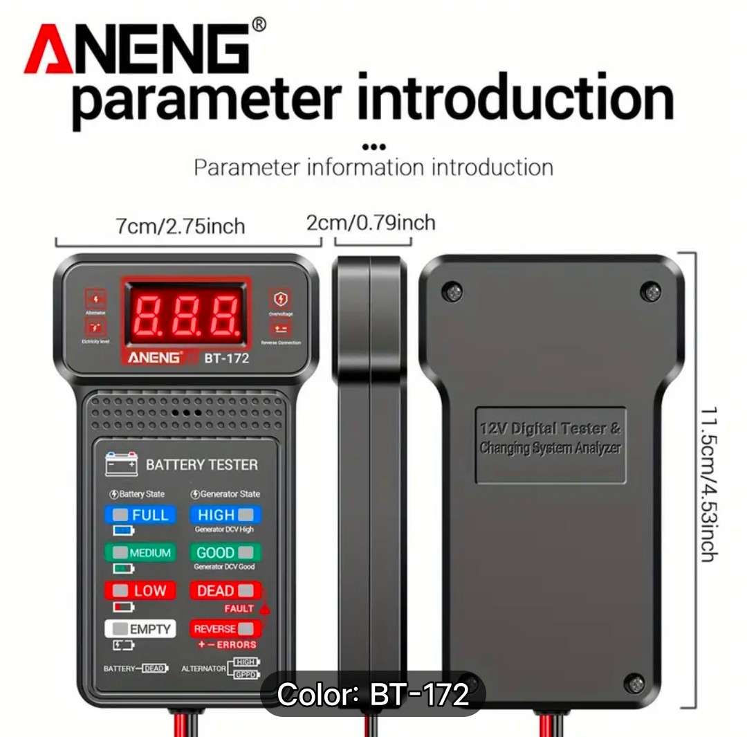 ANENG BT-172 12v Multifunctional battery tester