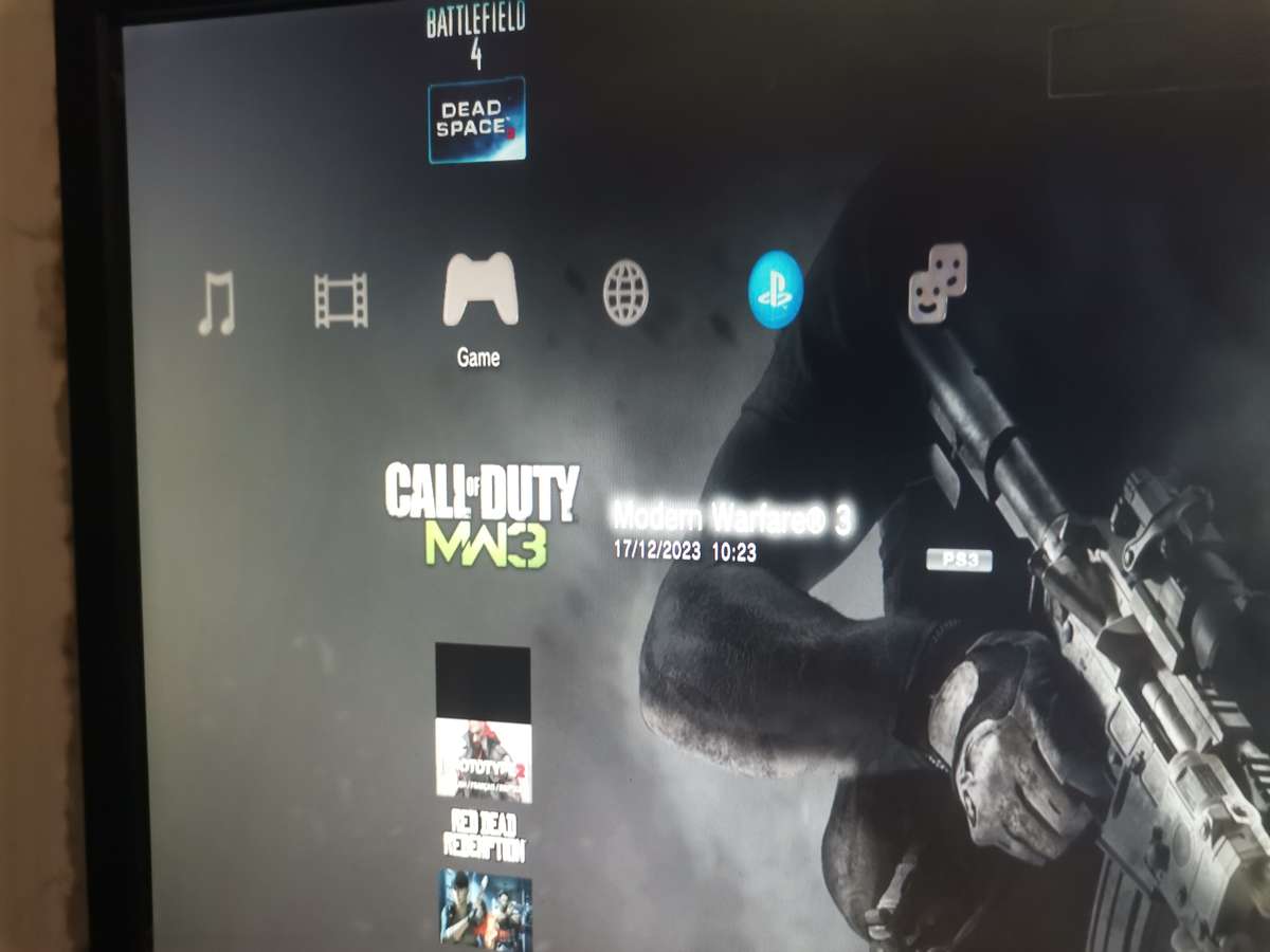 PS3 SUPERSLIM 500GB ALL CABLES 44 GAMES ON HARDRIVE HEN LOADED FULL GAME LIST IN DESCRIPTION