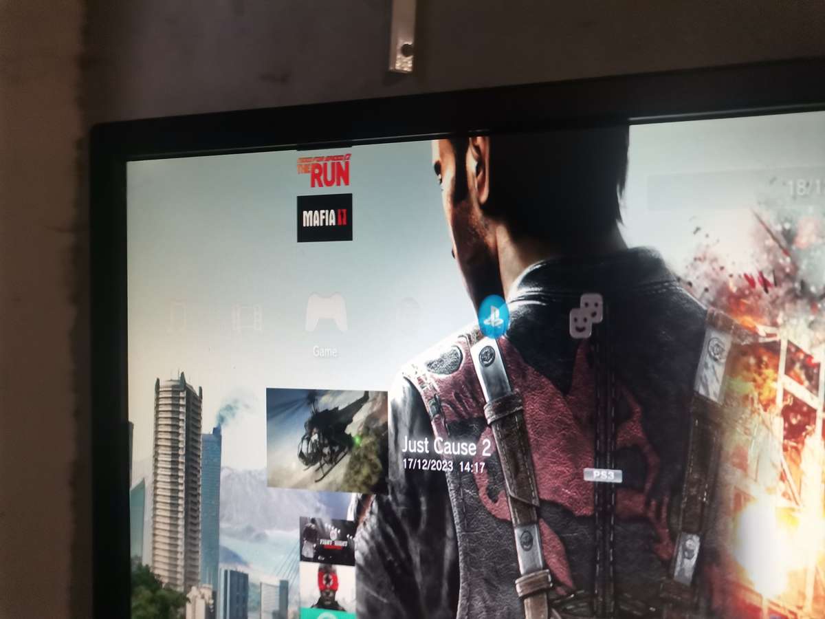 PS3 SUPERSLIM 500GB ALL CABLES 44 GAMES ON HARDRIVE HEN LOADED FULL GAME LIST IN DESCRIPTION