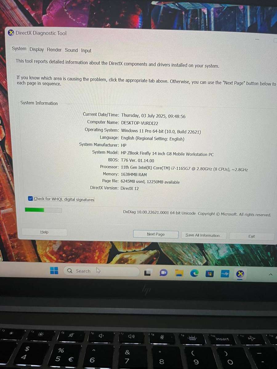 HP ZBook Firefly 14" G8 Mobile workstationi7-1165G7 11th 16gb Ram 512gbSsd Nvidia T500 4gb Graphics