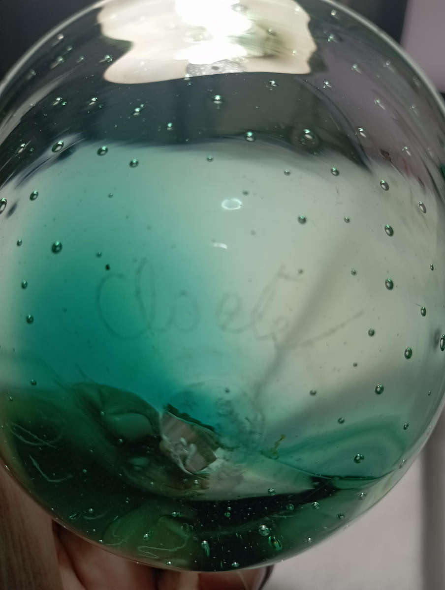 S.A. Art glass bowl...signed Shirley  Cloete