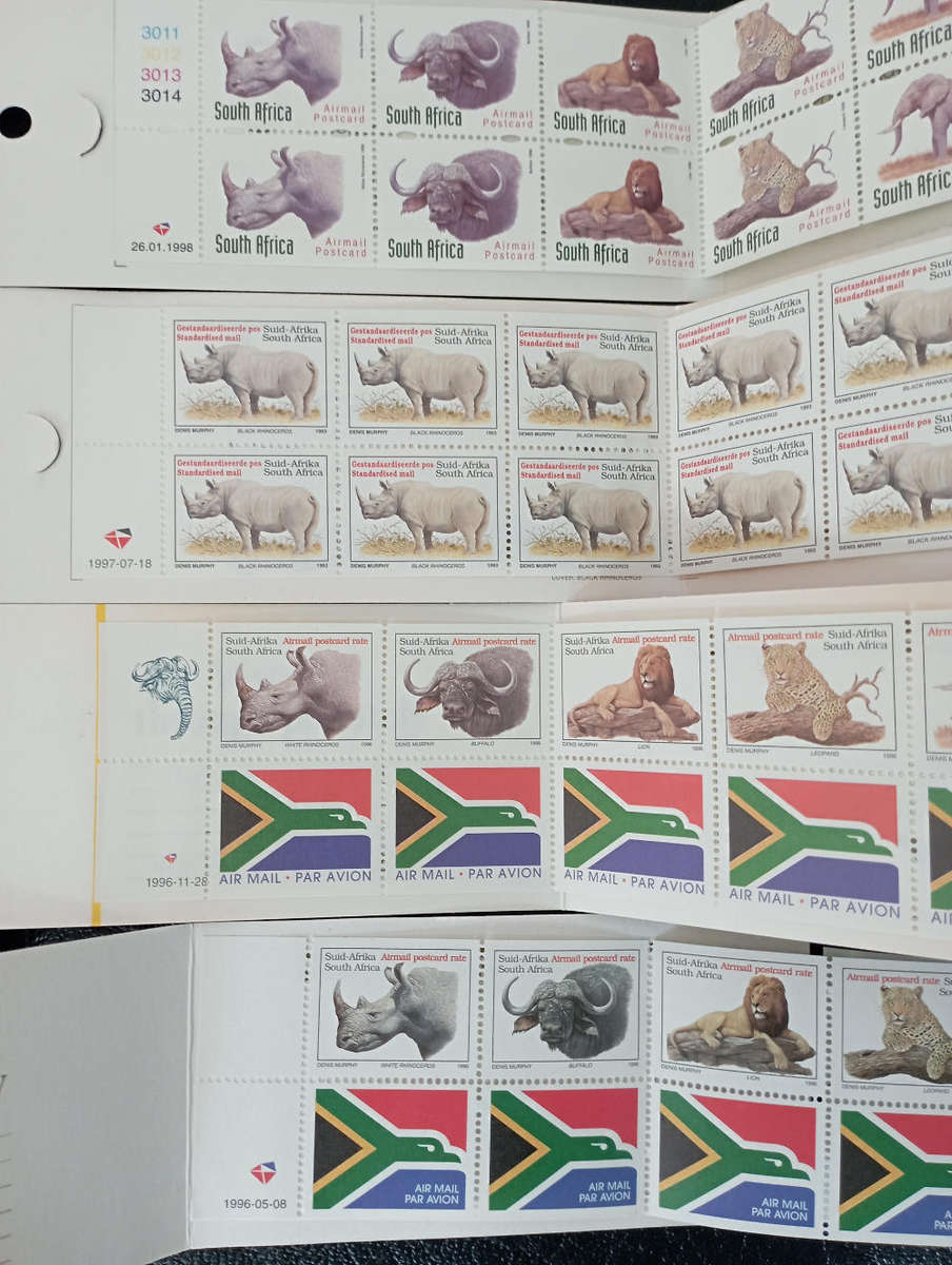 RSA  booklets x4 MNH 2 with airmail labels