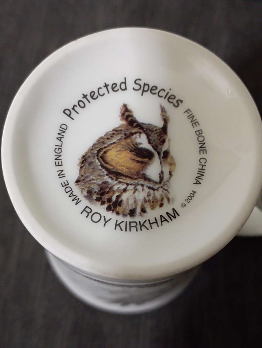 Ray Kirkham Protected Species..Latte mugs fine bone china x3 in excellent condition