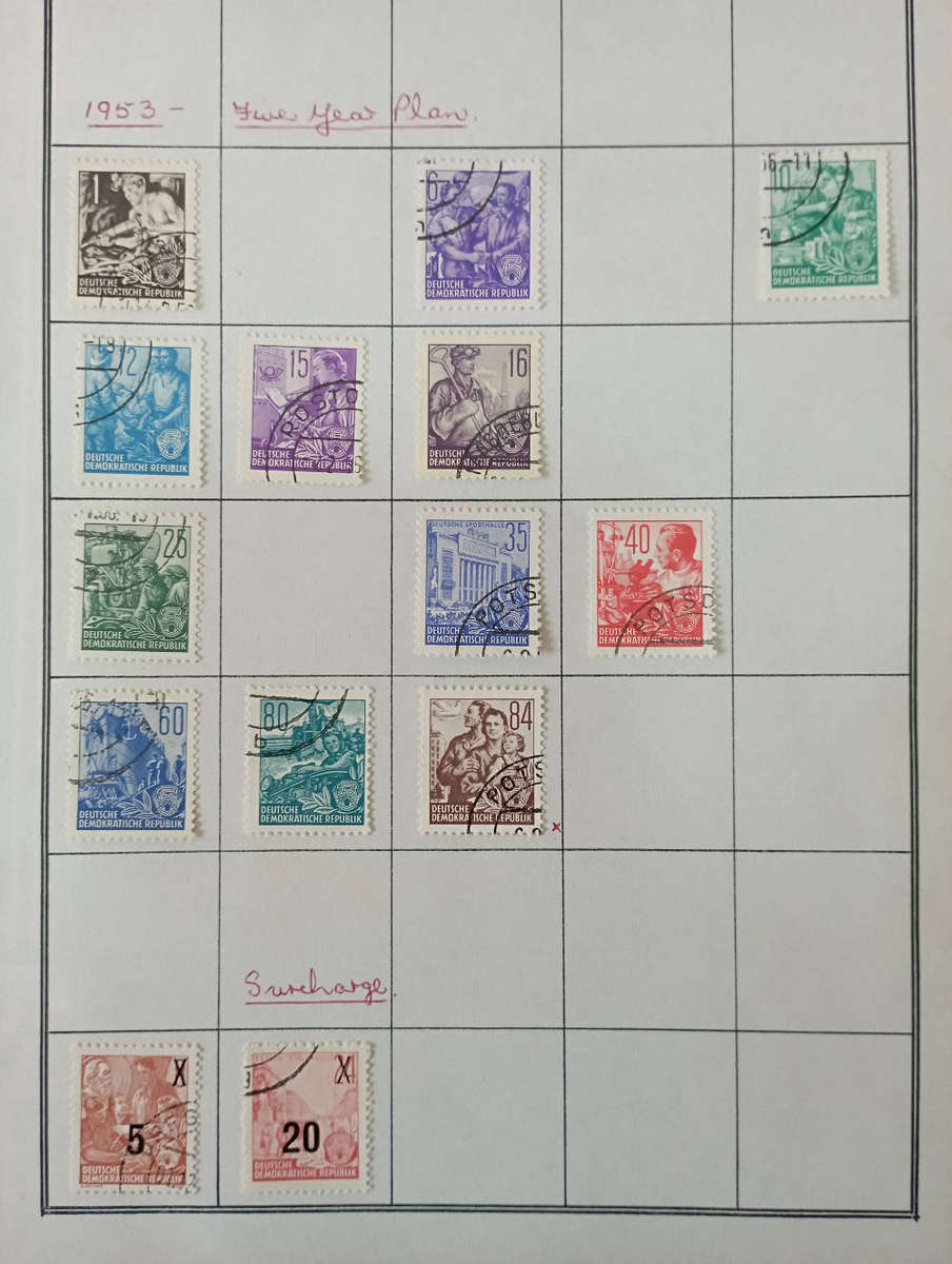 Stamps Germany hinged on old album pages 5 scans