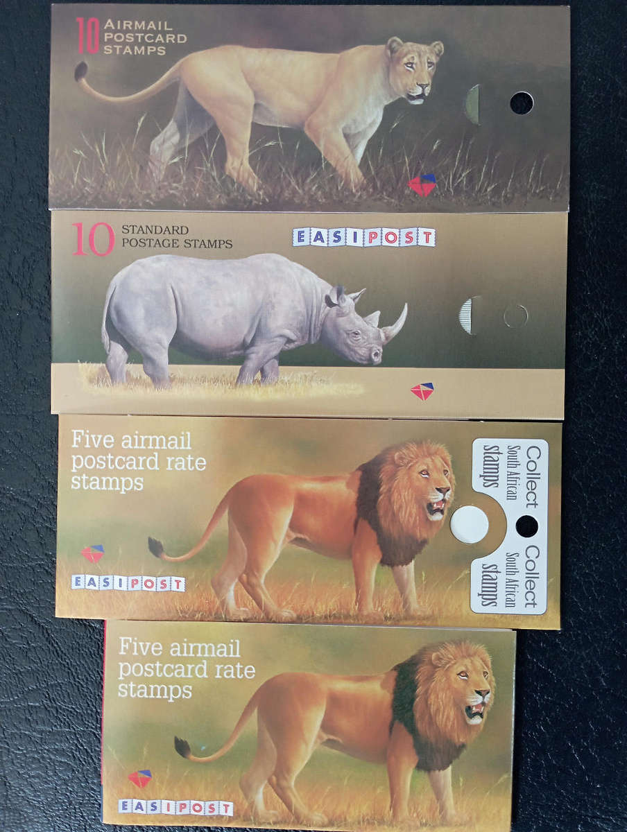 RSA  booklets x4 MNH 2 with airmail labels